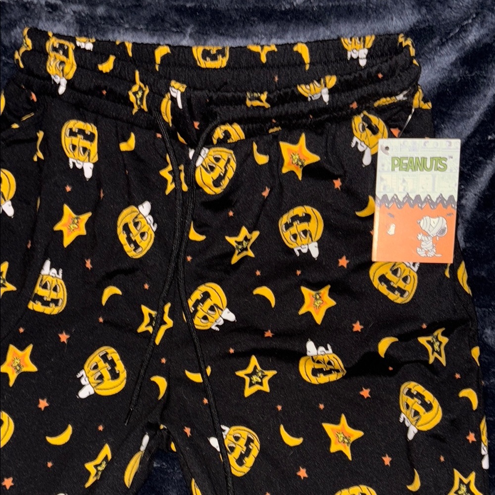 Peanuts Black and Orange Pajama Pants